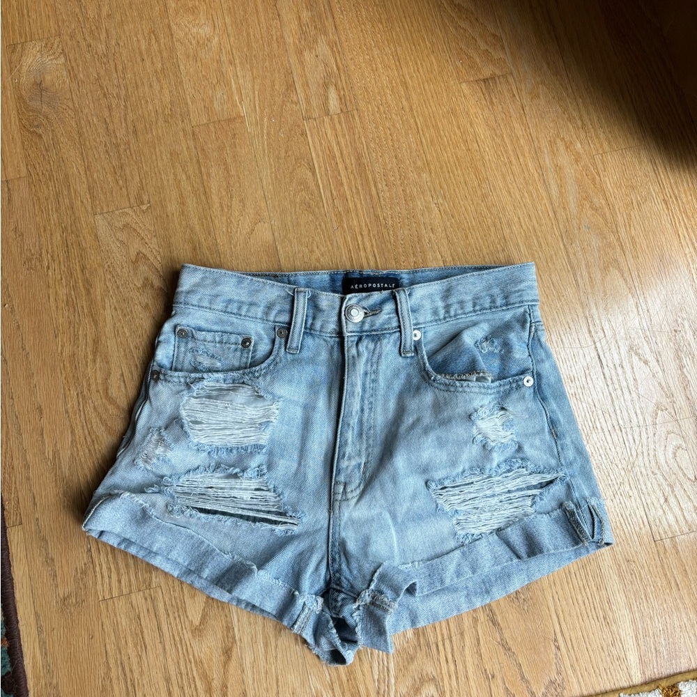 Aeropostale ripped jeans shorts